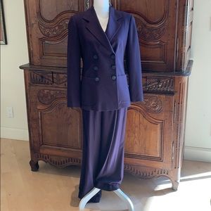 Emporio Armani pant suit-aubergine color.